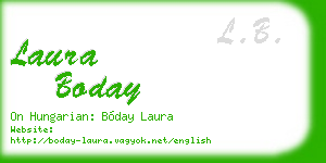 laura boday business card